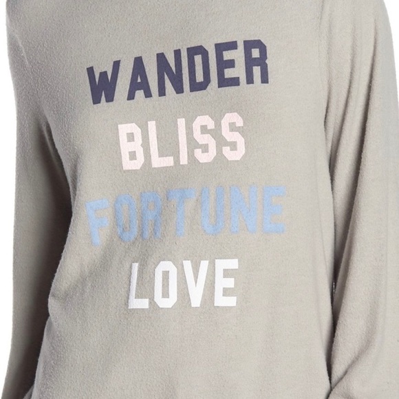WILDFOX FORTUNE LOVE PULLOVER SWEATSHIRT - Picture 2 of 9